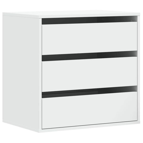 vidaXL Corner Chest of Drawers White 60x41x58 cm Engineered Wood