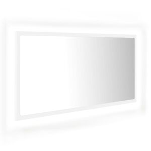 vidaXL LED Bathroom Mirror White 90x8.5x37 cm Acrylic