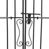 vidaXL Garden Gate Black 121x8x180 cm Wrought Iron