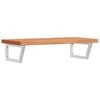 vidaXL Basin Shelf Wall Mounted Steel and Solid Wood Beech