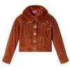 vidaXL Kids' Jacket Corduroy Cognac 116