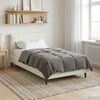 vidaXL Summer Duvet Quilted Light Grey 140 x 200 cm Microfiber