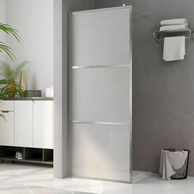 vidaXL Walk-in Shower Wall with Whole Frosted ESG Glass 80x195 cm