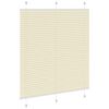 vidaXL Pleated Blind Cream 120x150 cm Fabric Width 119.4 cm Polyester