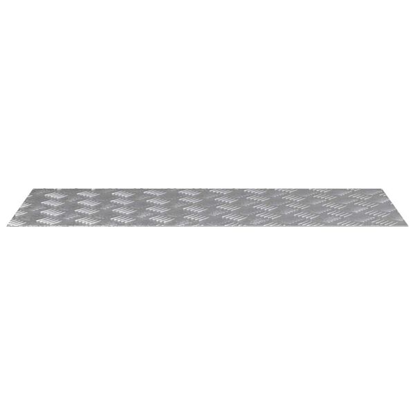 vidaXL Stair Tread Rectangular 4 pcs Silver 100 x 40 cm Aluminium