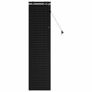 vidaXL Venetian Blind Black 50 x 160 cm 35 mm Solid Paulownia Wood