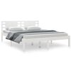 vidaXL Bed Frame without Mattress White 150x200 cm King Size Solid Wood