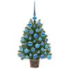vidaXL Artificial Christmas Tree with 150 LEDs Green 75 cm PE and PVC