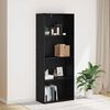 vidaXL Freestanding Bookshelf Black Oak 60 x 30 x 151.5 cm