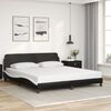 vidaXL Bed Frame "Dover" Black and White 180x200 cm Super King Faux Leather