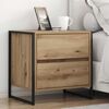vidaXL Bedside Table with Drawer 2 pcs Artisian Oak 50 x 39.5 x 50 cm
