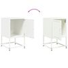 vidaXL Bedside Cabinets 2 pcs White 36x39x60.5 cm Steel
