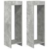 vidaXL Plant Stand with Shelf 2 pcs Concrete Grey 30 x 30 x 100 cm