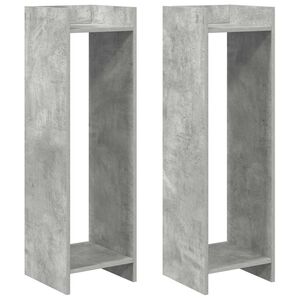 vidaXL Plant Stand Concrete Grey 30 x 30 x 100 cm Engineered Wood