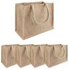 vidaXL Jute Handbags 5 pcs Natural 26 x 22 x 14 cm 100% Tossa Jute