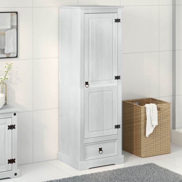 vidaXL Wardrobes with Drawer White 55 x 50 x 170 cm Solid Pine Wood