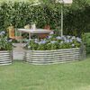 vidaXL Garden Raised Bed Galvanised Steel 175x100x36 cm Silver