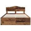 vidaXL Bed Frame with Headboard Old Wood 140 x 200 cm Solid Pine Wood