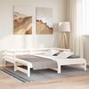 vidaXL Pull-out Day Bed without Mattress White 2x(90x190) cm