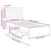 vidaXL Bed Frame with Headboard Old Wood 90 x 200 cm Engineered Wood