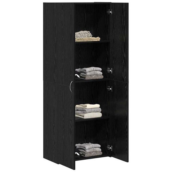 vidaXL Office Cabinet Black oak 60 x 32 x 153 Engineered wood