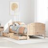 vidaXL Bed Frame without Mattress 75x190 cm Small Single Solid Wood Pine