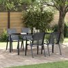 vidaXL Stackable Garden Chairs 4 pcs Grey Textilene Fabric