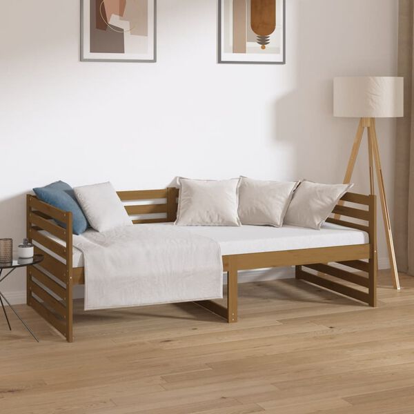 vidaXL Day Bed without Mattress Honey Brown 90x190cm Solid Wood Pine