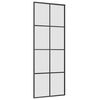 vidaXL Sliding Door with Hardware Set 76x205 cm ESG Glass&Aluminium