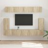 vidaXL TV Cabinet Set Wall-mounted 5 pcs Sonoma Oak Engineered Wood