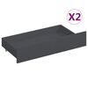 vidaXL Bed Frame without Mattress Dark Grey Solid Pinewood 200x200 cm (322095+321990)