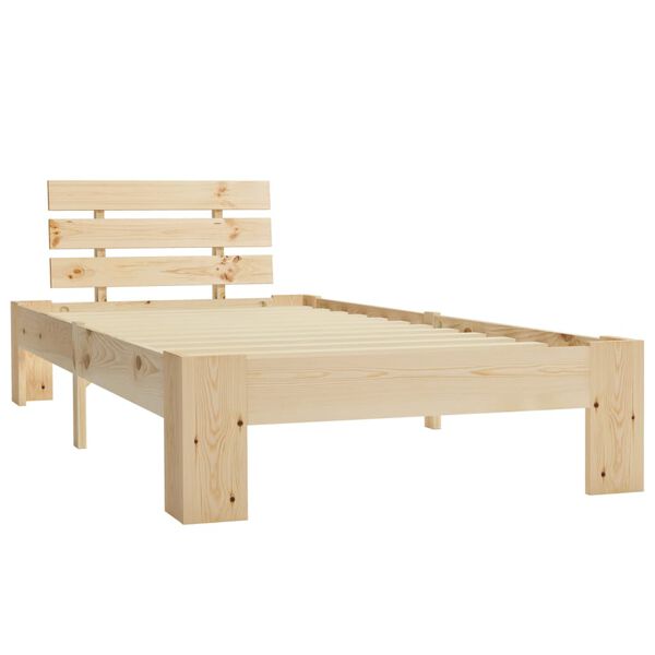 vidaXL Bed Frame without Mattress Solid Pine Wood 90x200 cm