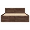 vidaXL Bed Frame with Headboard without Mattress Brown Oak 120x200 cm