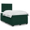 vidaXL Box Spring Bed with Mattress Dark Green 120x190 cm Small Double Velvet