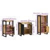 vidaXL Bathroom Furniture Set with Shelf 3 pcs Brown Solid Mango Wood