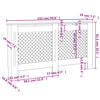vidaXL Radiator Cover Black 152x19x81.5 cm MDF
