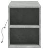 vidaXL TV Wall Cabinet with LED Lights Concrete Grey 135x31x39.5 cm