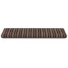 vidaXL Self-adhesive Stair Mats Striped 15 pcs Brown 65 x 21 x 4 cm