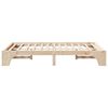 vidaXL Bed Frame Natural 120 x 200 cm Solid Pine Wood