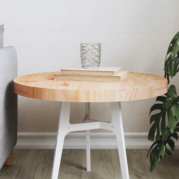 vidaXL Table Top Round &Oslash;50x3 cm Solid Wood Pine