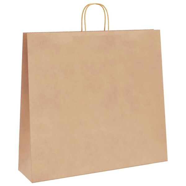 vidaXL Paper Bags 50 pcs with Handles Brown 54x15x49 cm