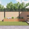 vidaXL Garden Raised Bed Light Brown 320 x 40 x 45 cm Galvanised Steel