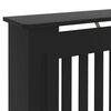 vidaXL Radiator Cover 2 pcs Black 152 x 19 x 81.5cm Engineered Wood
