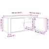 vidaXL Wall-mounted TV Cabinet Set 2 pcs Black Oak 100 x 34.5 x 40 cm