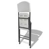 vidaXL Folding Garden Chairs 4 pcs Steel and HDPE White