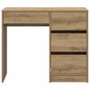 vidaXL Desk with Drawer Artisan Oak 90 x 37.5 x 75 cm Engineered Wood