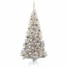 vidaXL Christmas Tree with 300 LEDs with Stand Silver 180 cm PET
