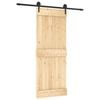 vidaXL Sliding Door 80 x 210 cm Solid Pine Wood (Untreated)
