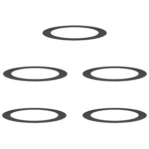vidaXL suitable for Flat Tree Rings 5 pcs Black &Oslash;90/120 cm Steel