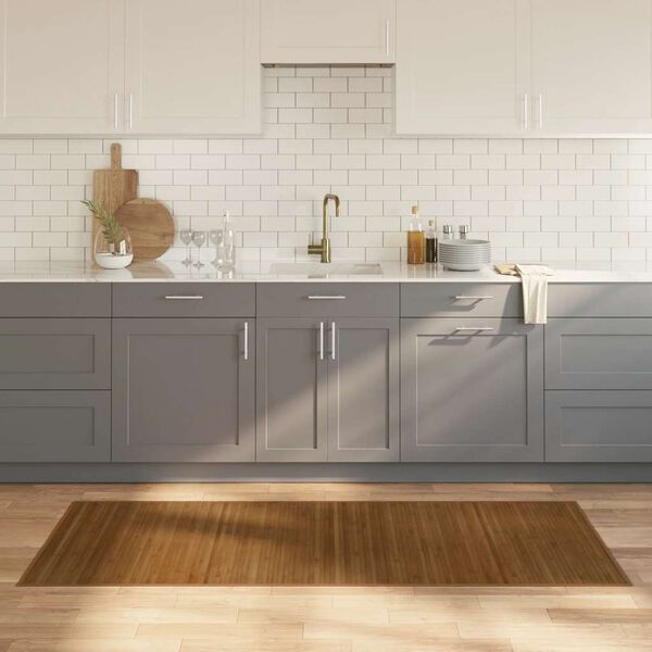 vidaXL Rug Rectangular Brown80x200 cm Bamboo